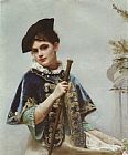 Gustave Jean Jacquet Canvas Paintings - A Portrait of a Noble Lady